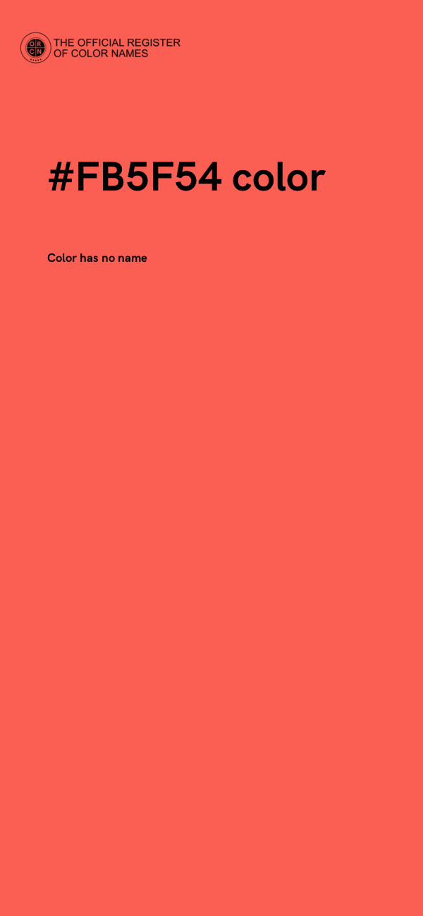 #FB5F54 color image