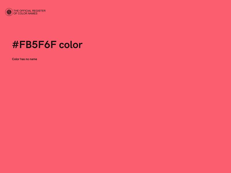 #FB5F6F color image