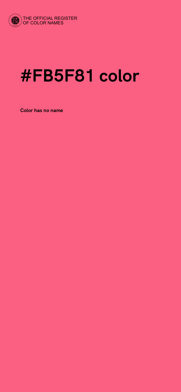 #FB5F81 color image