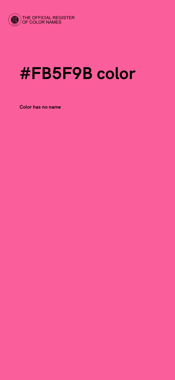 #FB5F9B color image