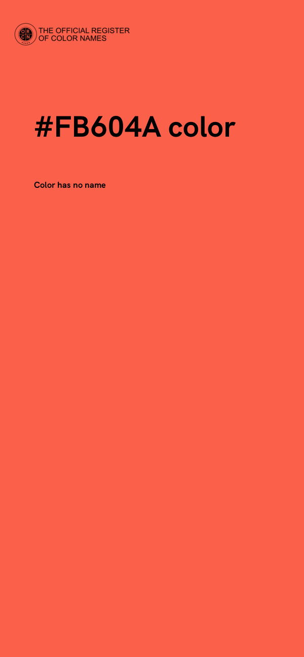 #FB604A color image