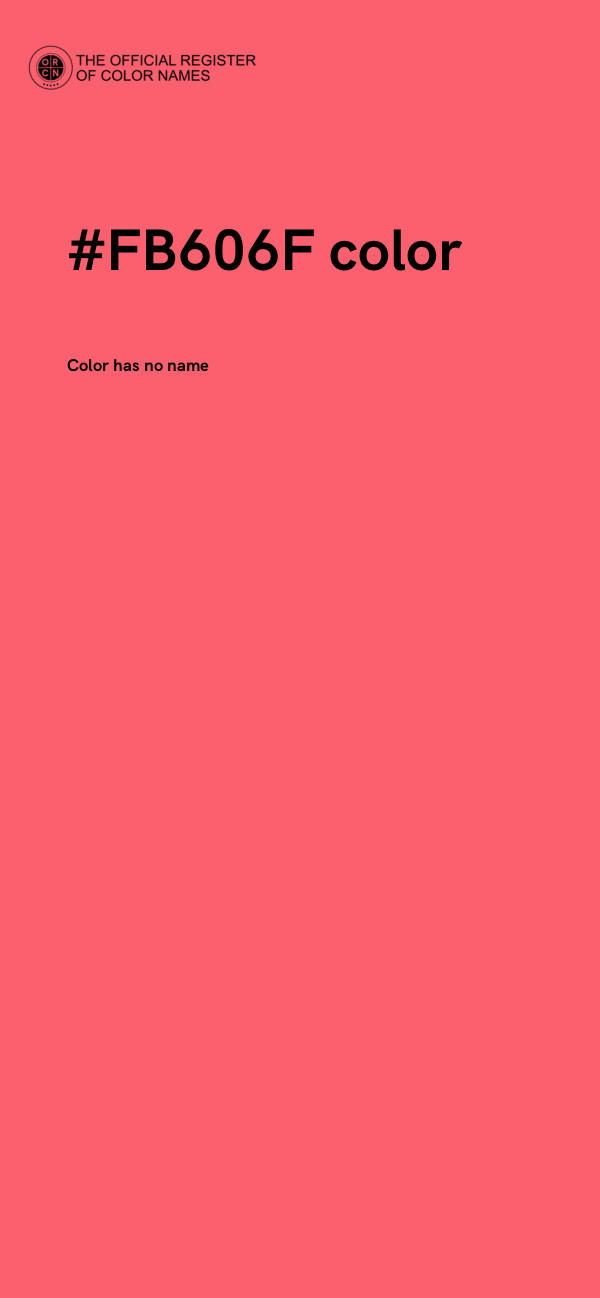 #FB606F color image