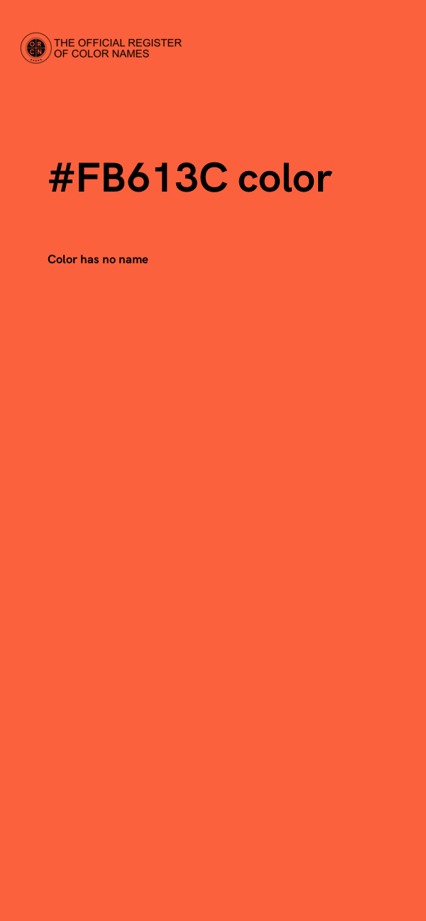 #FB613C color image