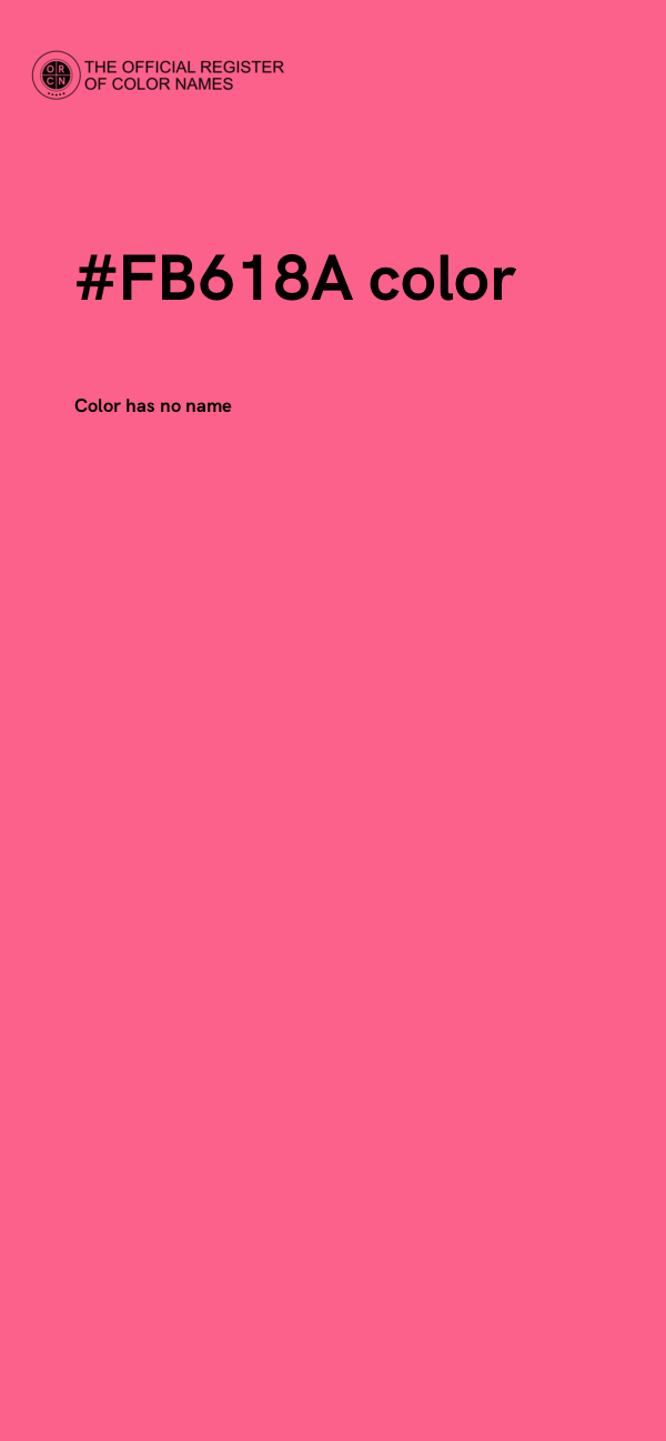 #FB618A color image