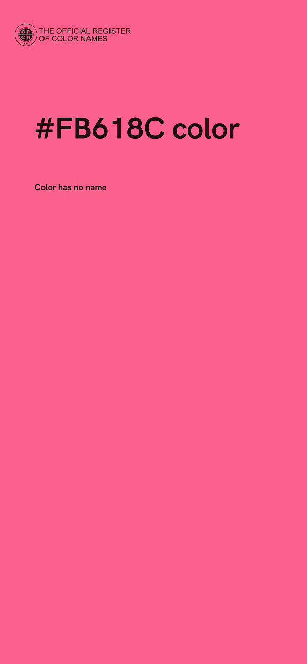 #FB618C color image