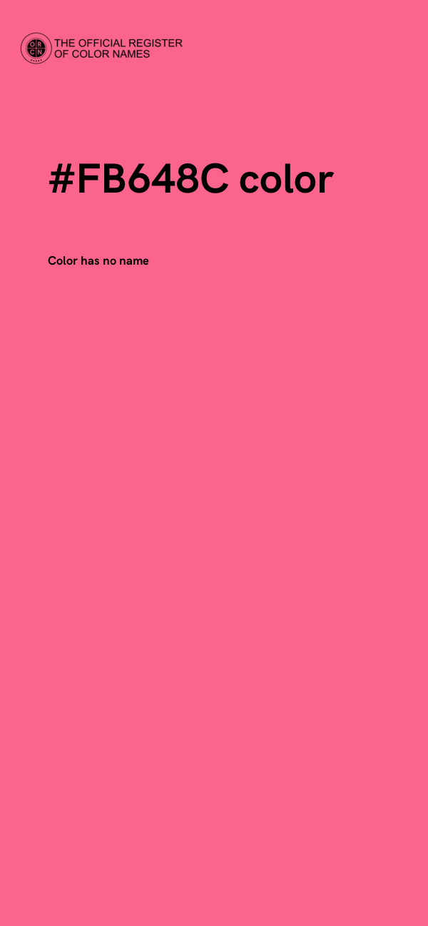 #FB648C color image