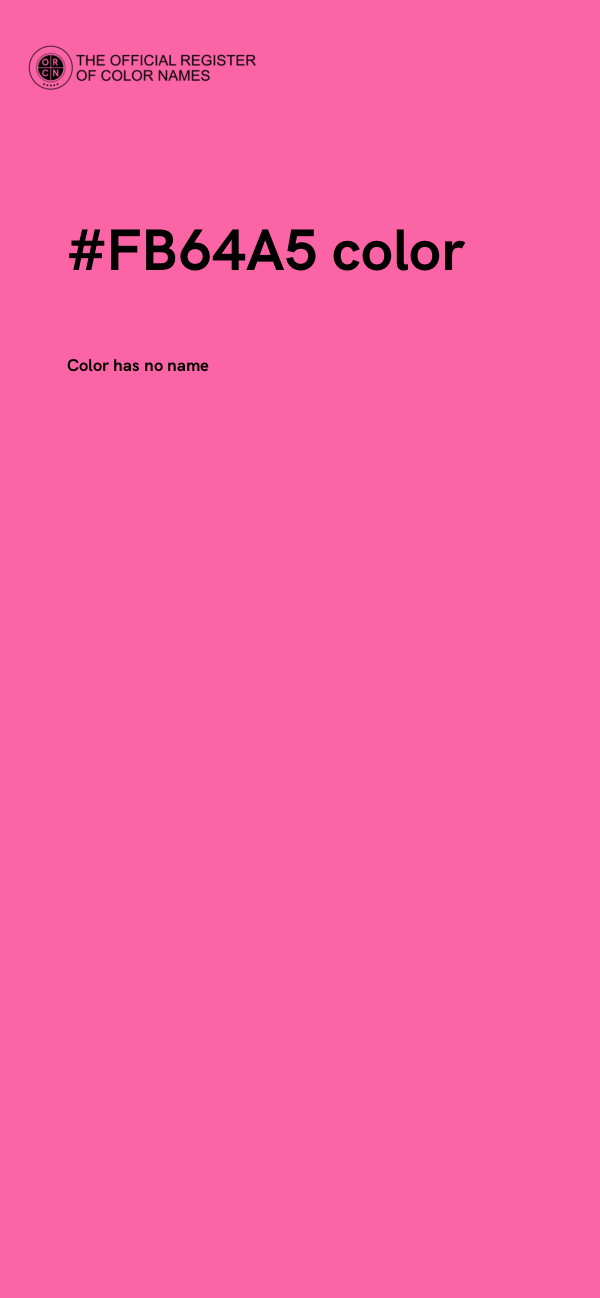#FB64A5 color image