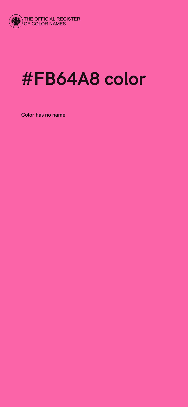 #FB64A8 color image