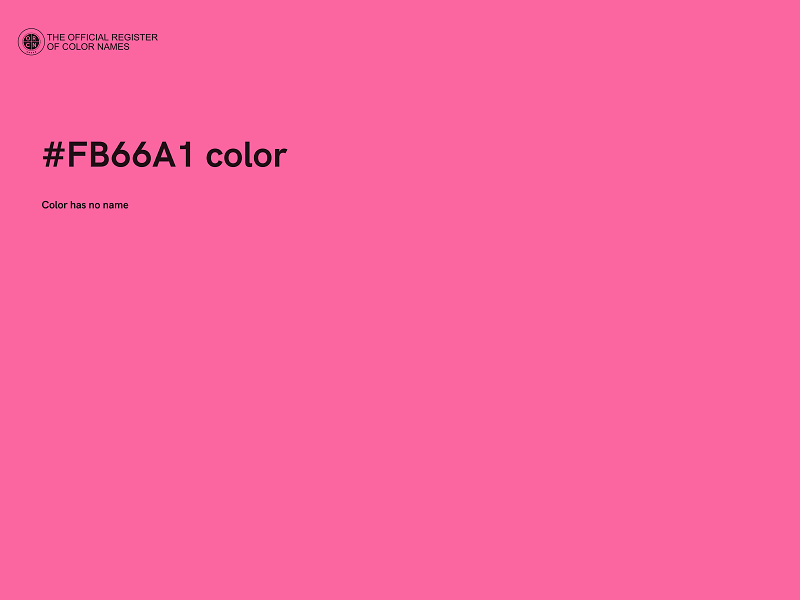 #FB66A1 color image