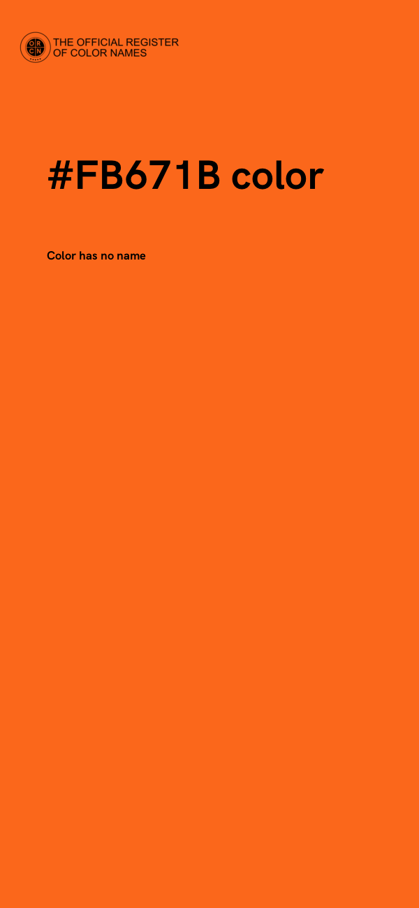 #FB671B color image
