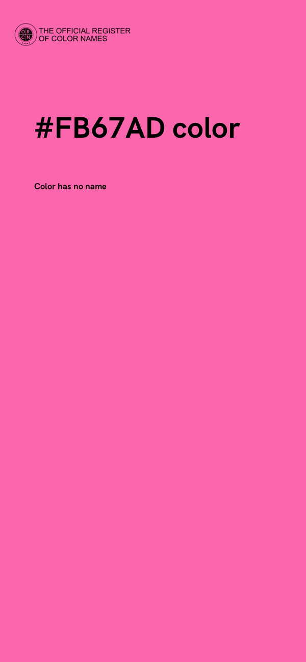 #FB67AD color image