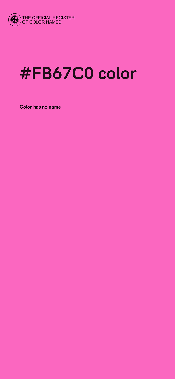 #FB67C0 color image