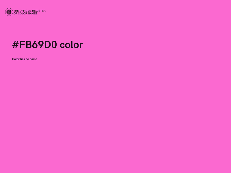 #FB69D0 color image