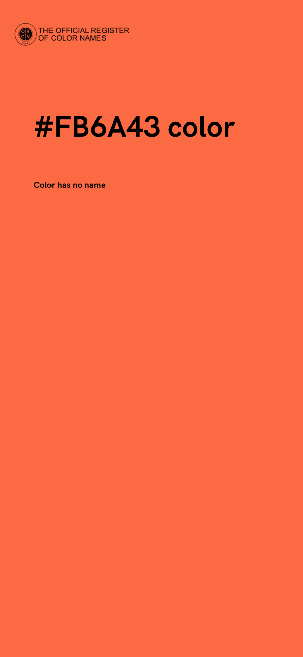#FB6A43 color image