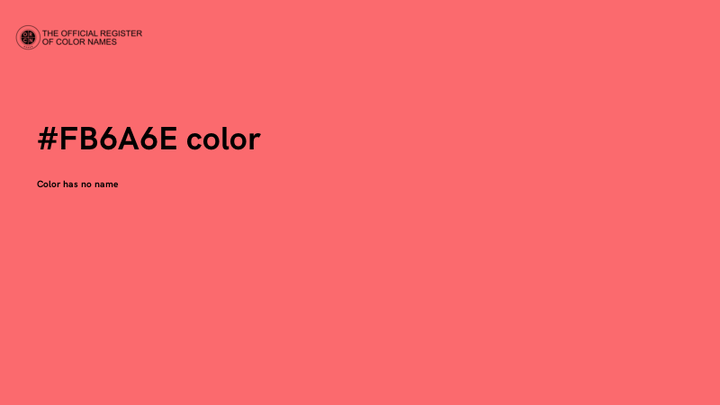 #FB6A6E color image