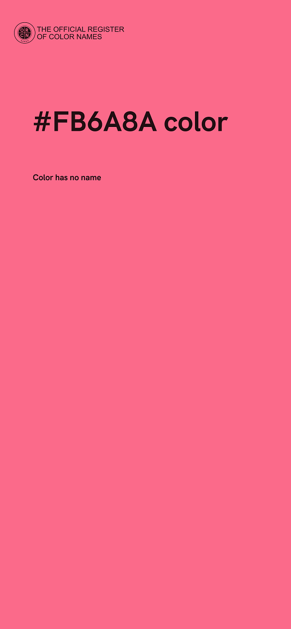 #FB6A8A color image