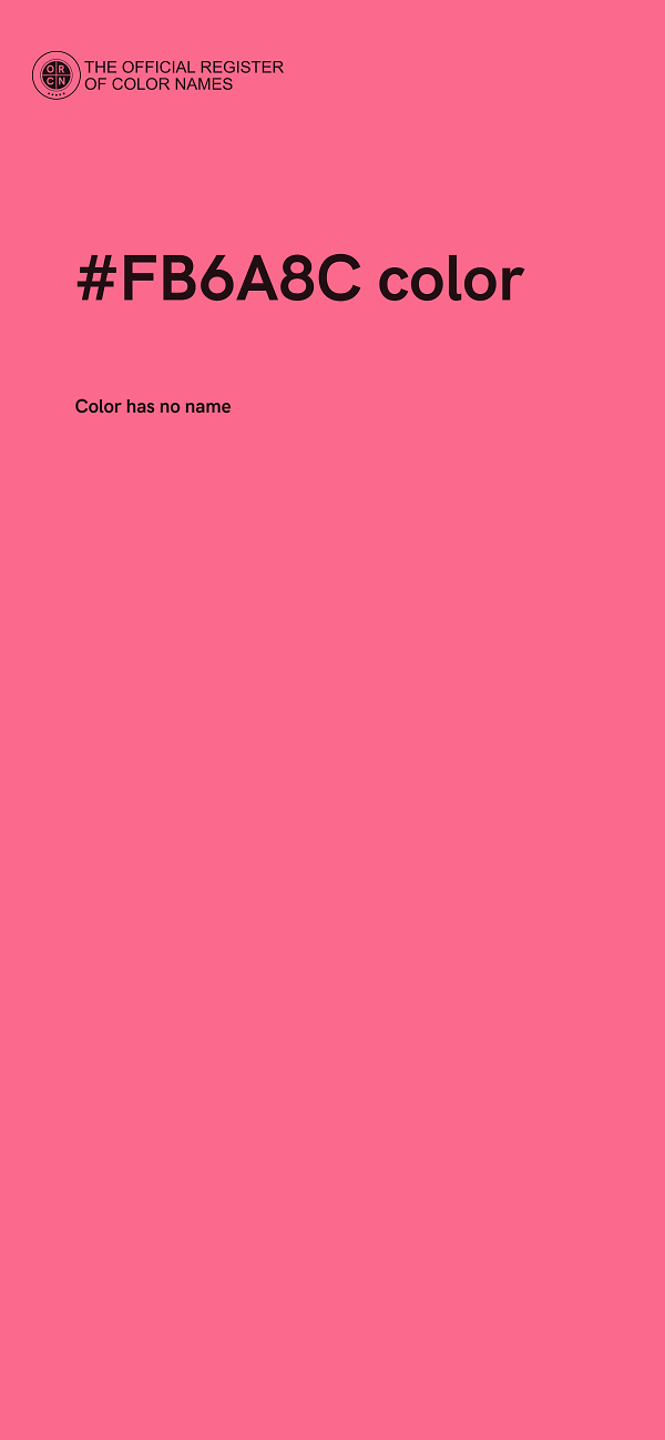 #FB6A8C color image
