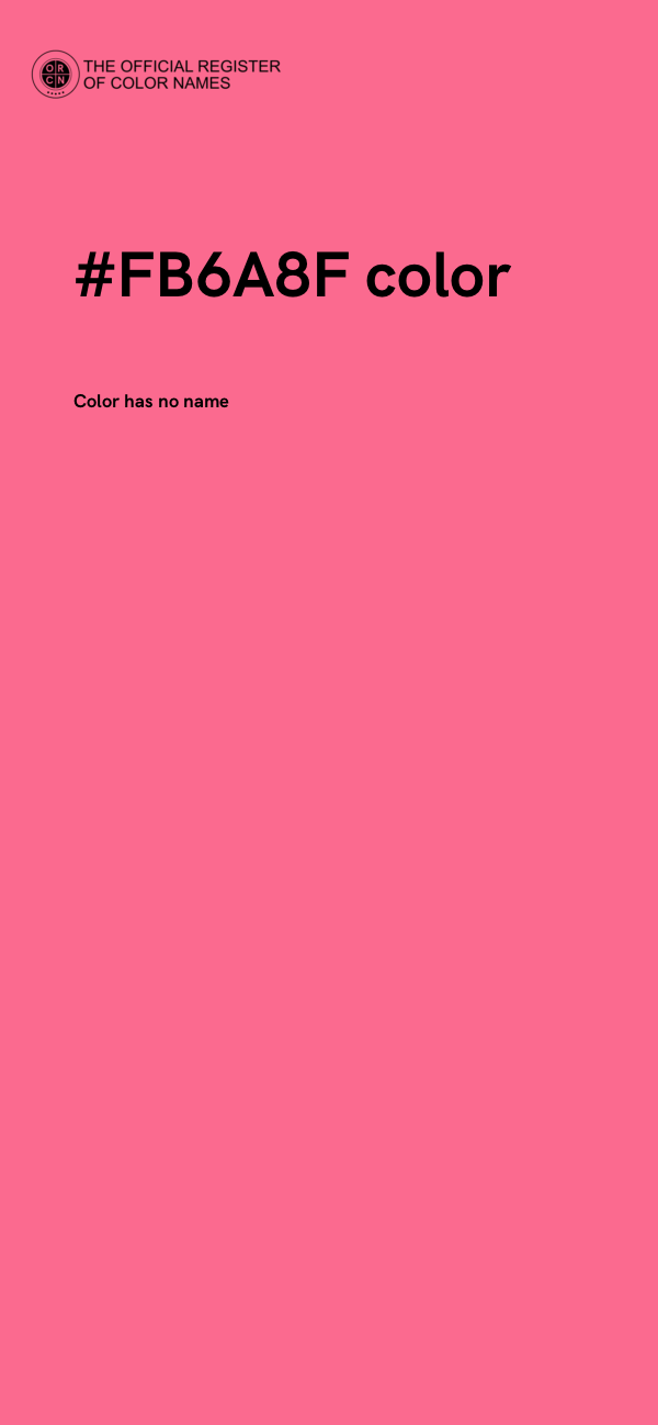 #FB6A8F color image