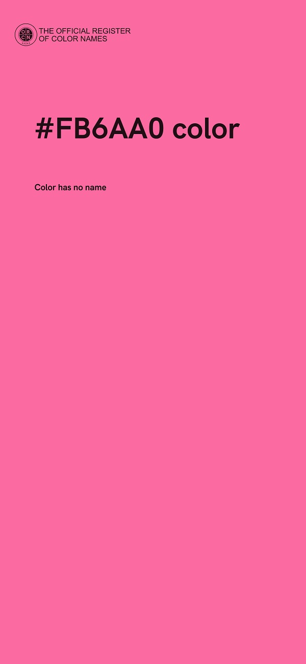 #FB6AA0 color image