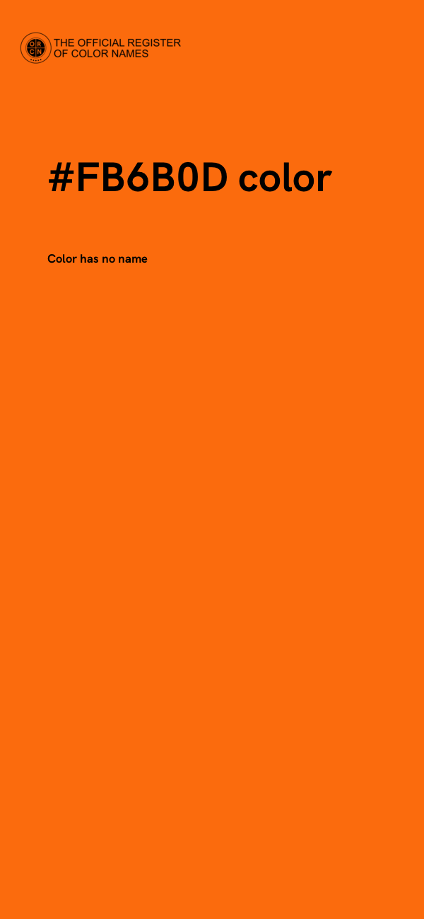 #FB6B0D color image