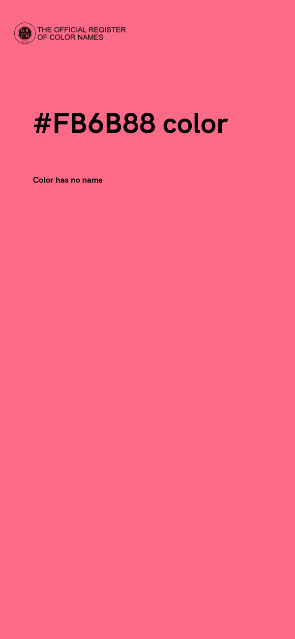 #FB6B88 color image