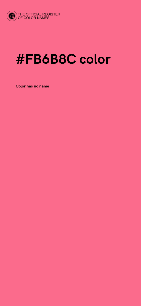 #FB6B8C color image