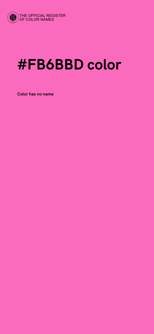 #FB6BBD color image