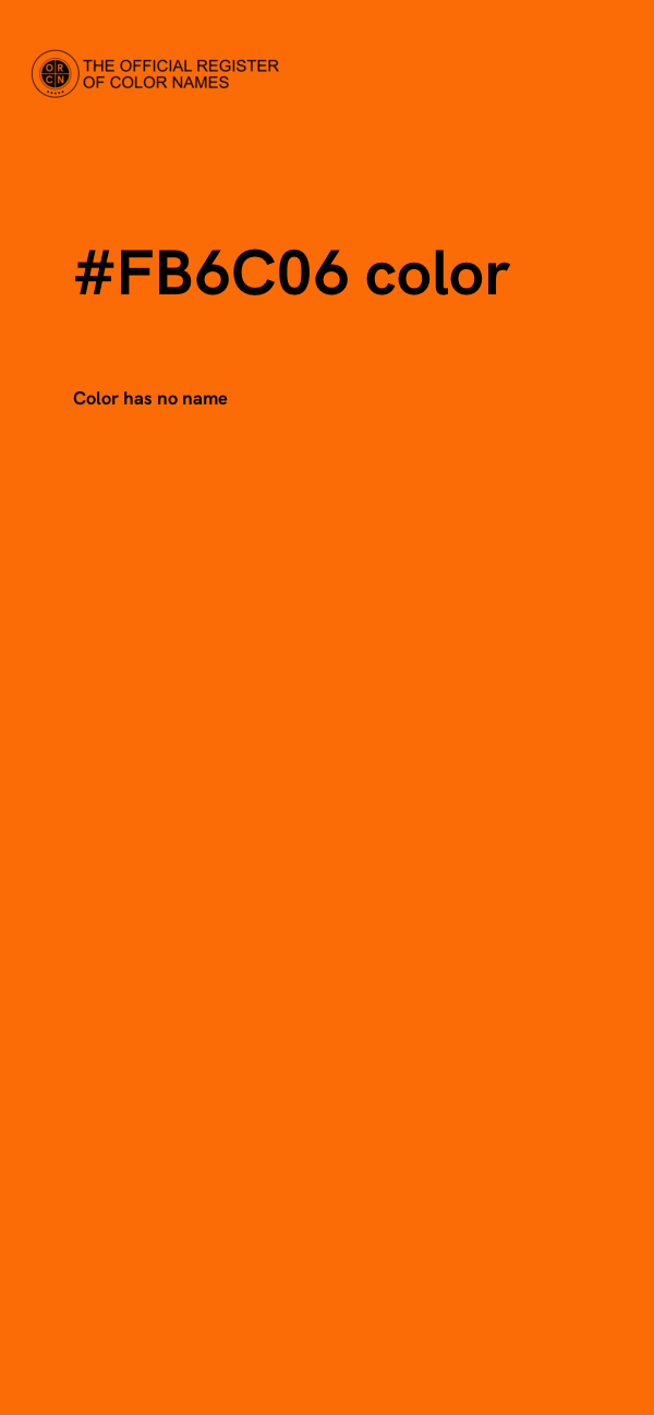 #FB6C06 color image