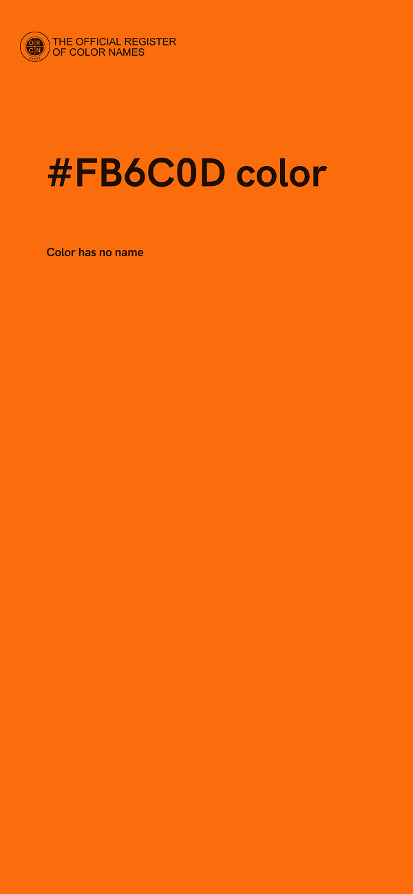 #FB6C0D color image
