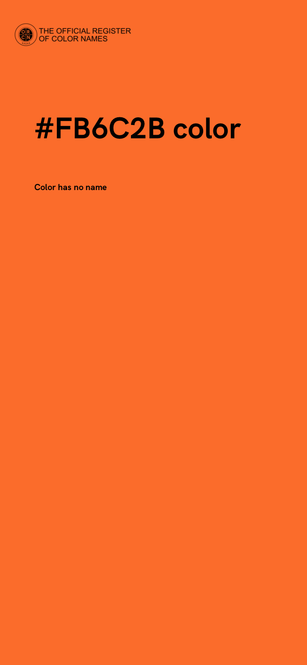 #FB6C2B color image