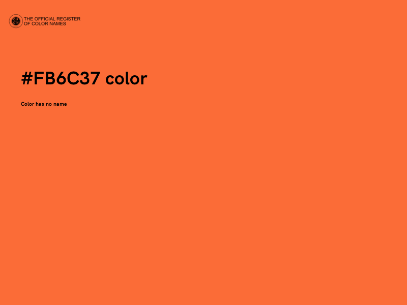 #FB6C37 color image