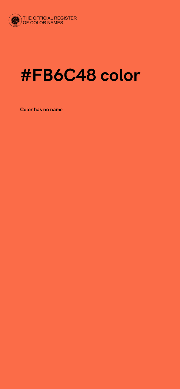 #FB6C48 color image