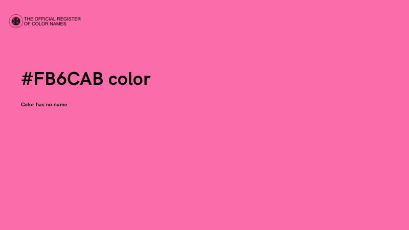 #FB6CAB color image