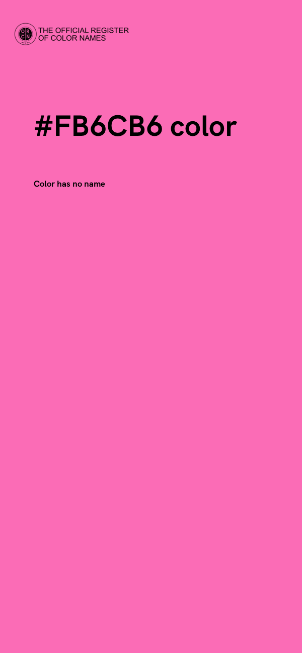 #FB6CB6 color image