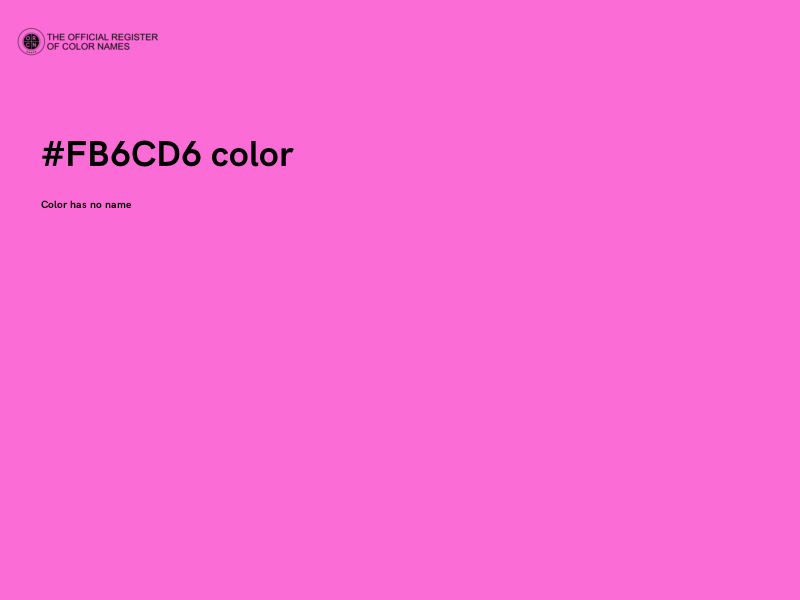 #FB6CD6 color image
