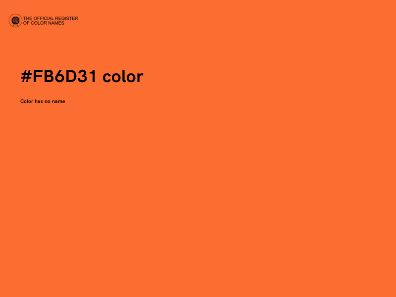 #FB6D31 color image