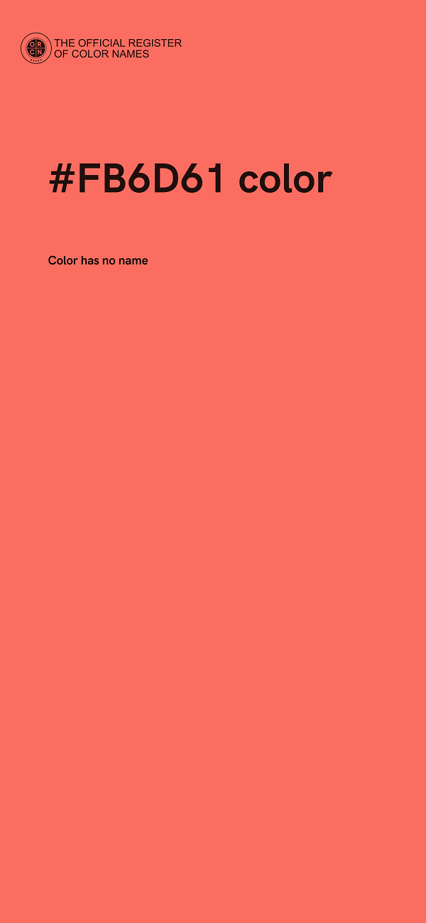 #FB6D61 color image