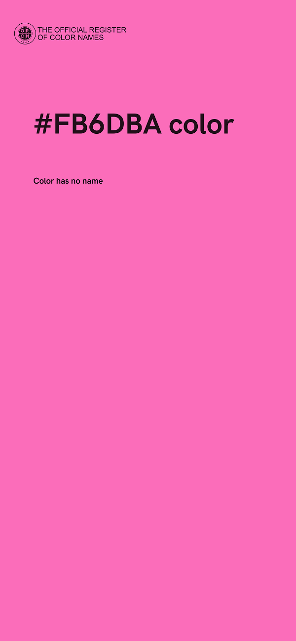 #FB6DBA color image