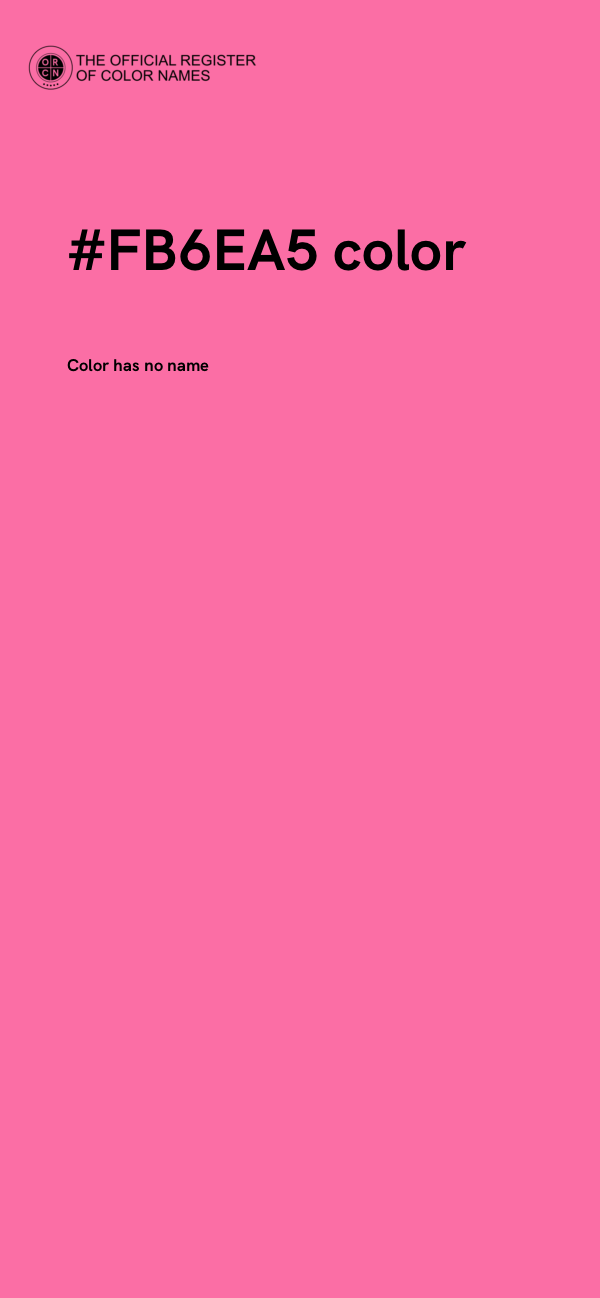 #FB6EA5 color image