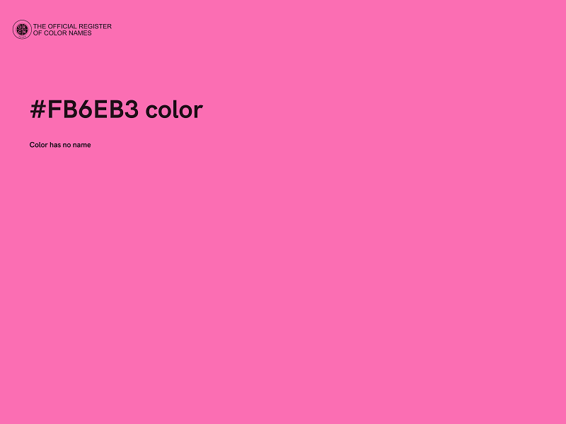 #FB6EB3 color image