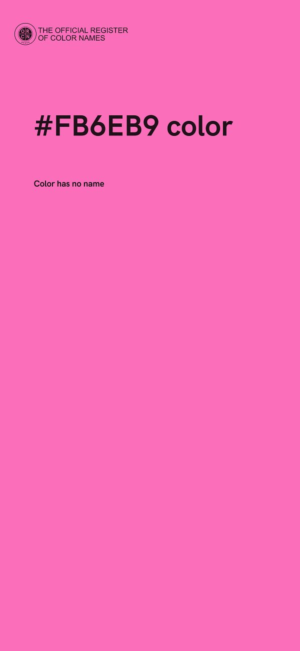 #FB6EB9 color image