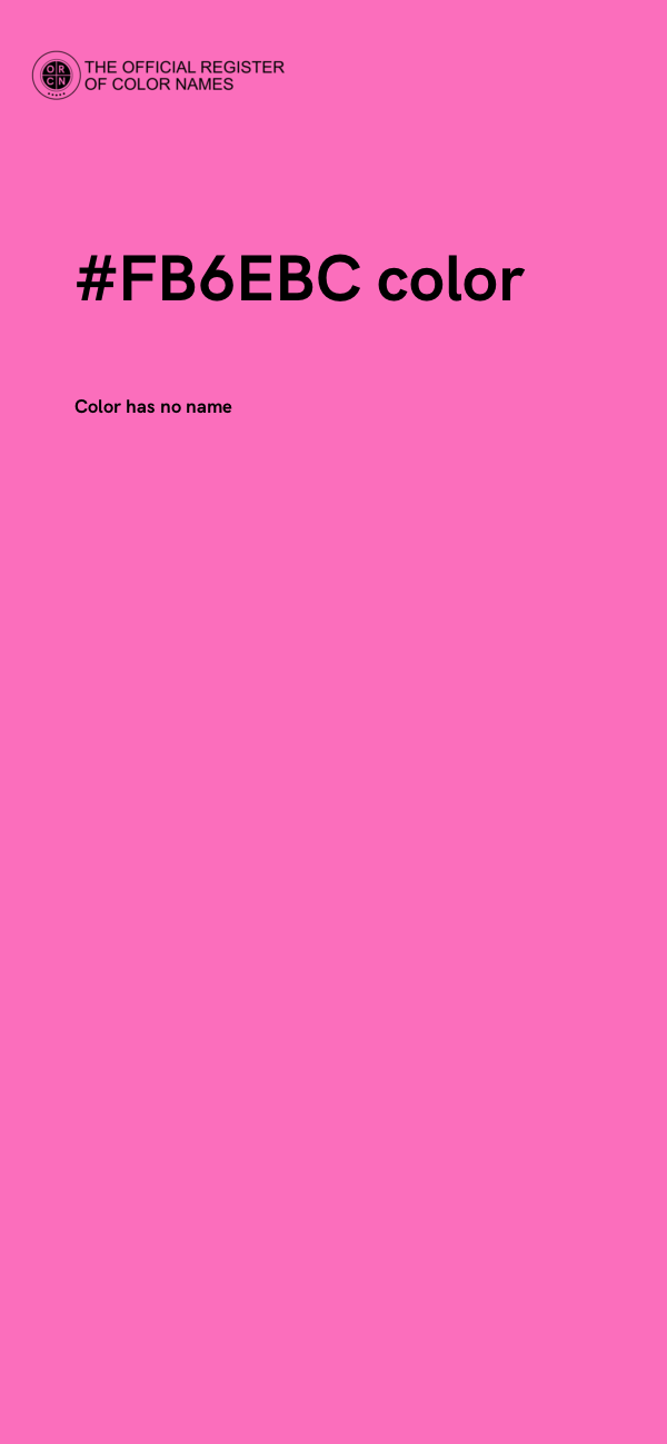 #FB6EBC color image