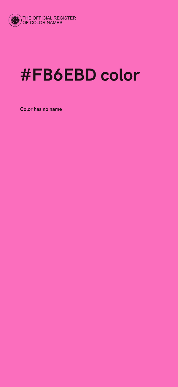 #FB6EBD color image