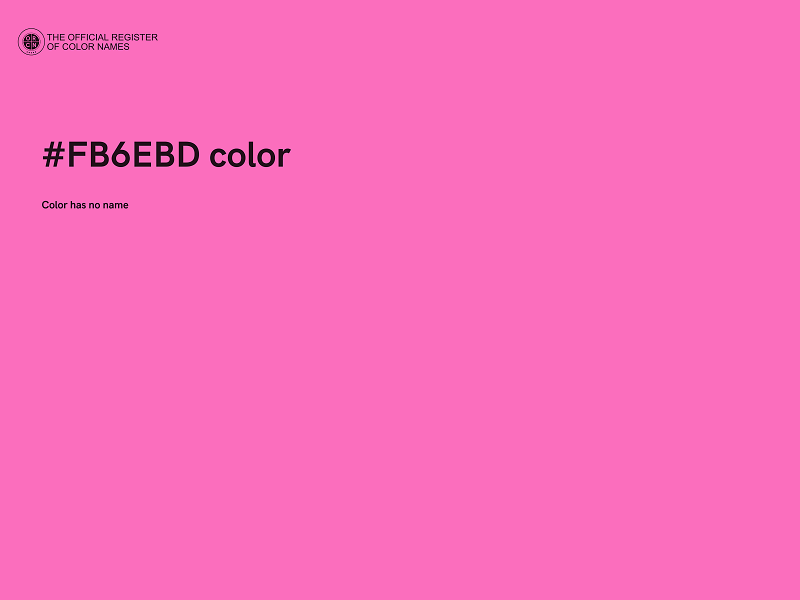 #FB6EBD color image