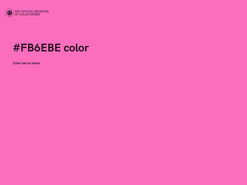 #FB6EBE color image