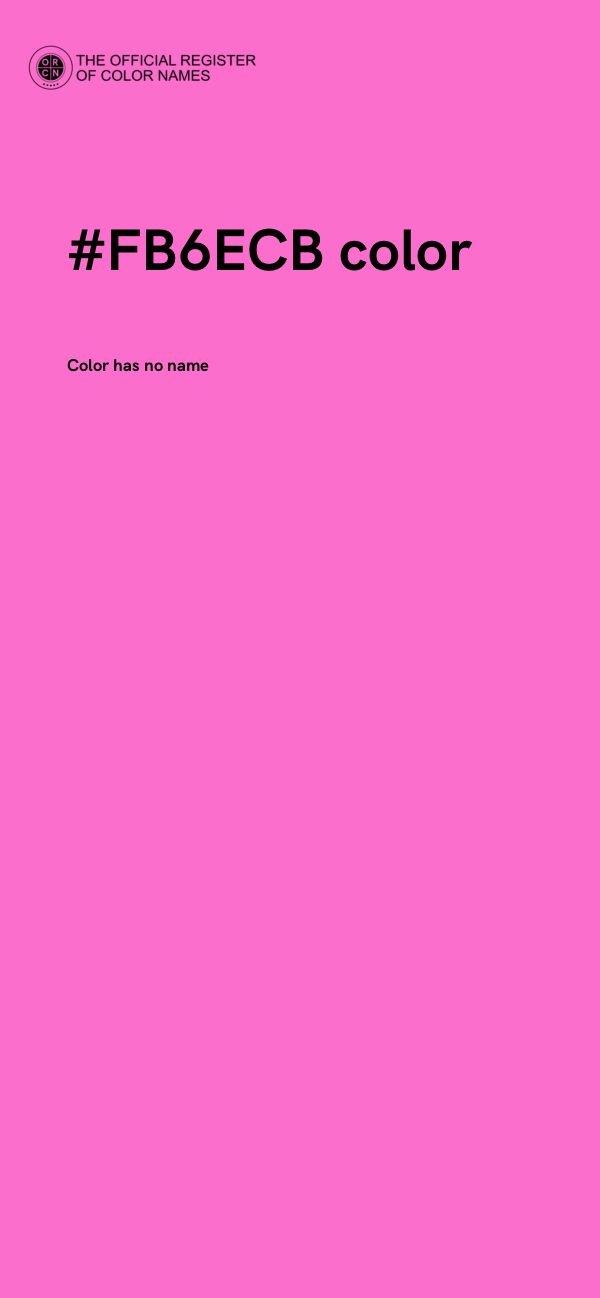 #FB6ECB color image