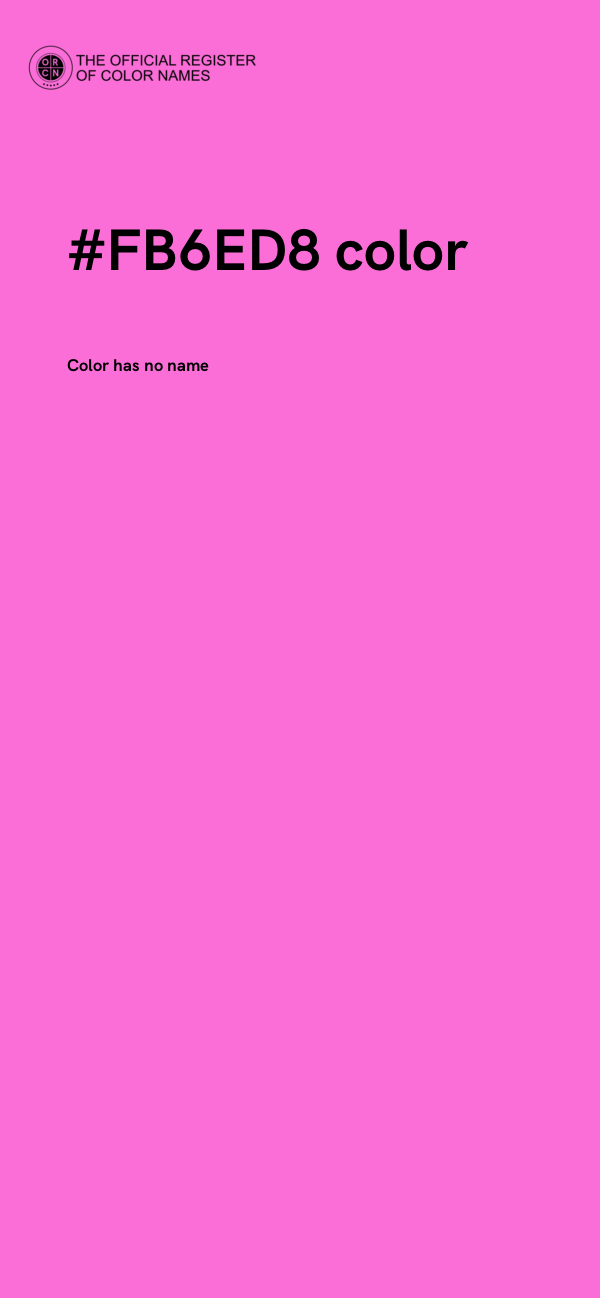 #FB6ED8 color image
