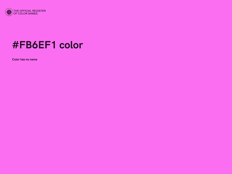 #FB6EF1 color image