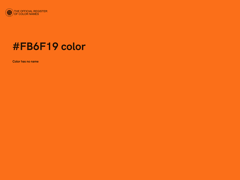 #FB6F19 color image