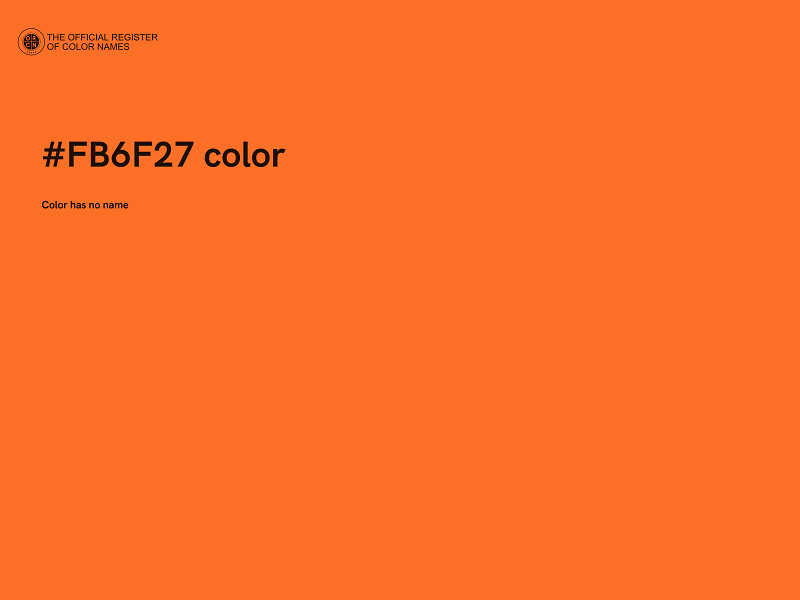 #FB6F27 color image